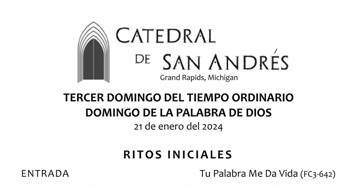 Ayuda de adoracion 21 de enero del 2024, Tercer Domingo del Tiempo