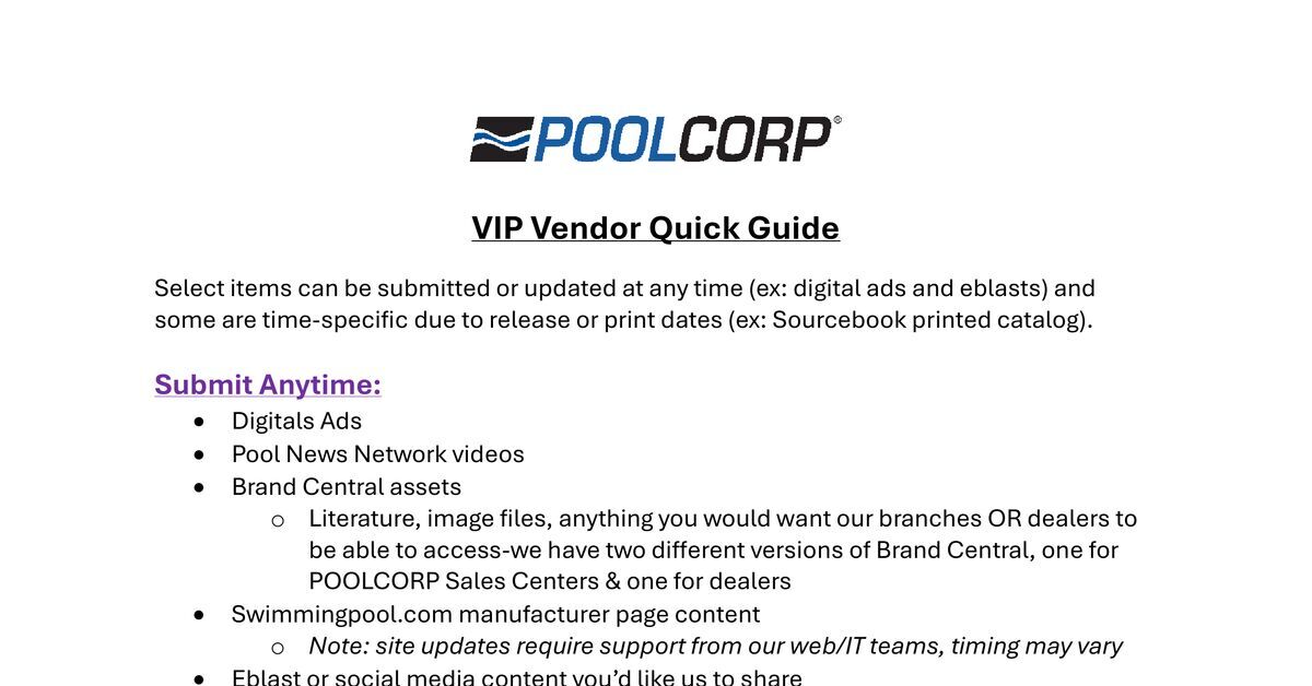 VIP Vendor Quick Guide