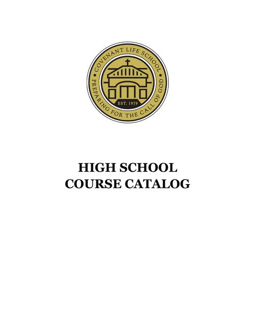 High School Course Catalog
