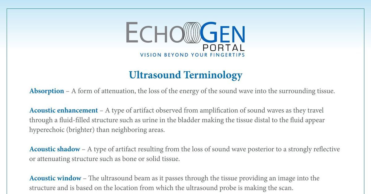 Ultrasound Terminology